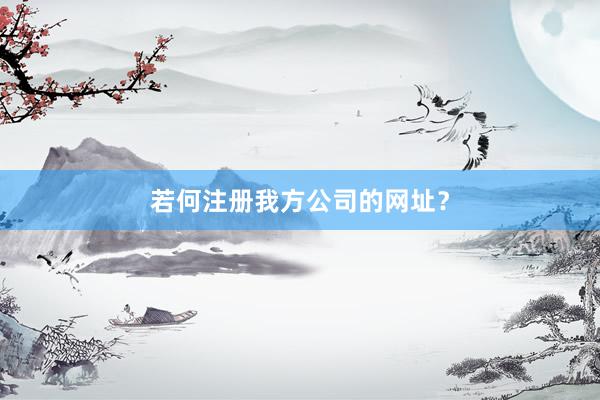 若何注册我方公司的网址？